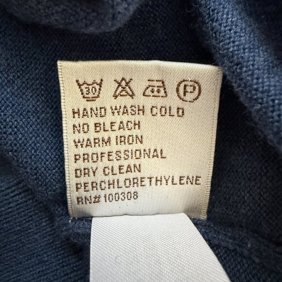 Peter Millar Silk Cashmere V-Neck Sweater Vest Pullover Mens Large Blue Golf Dad - Picture 10 of 10